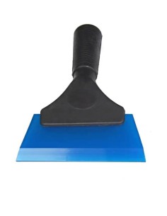 Espátula Mango + Goma Azul Biselada